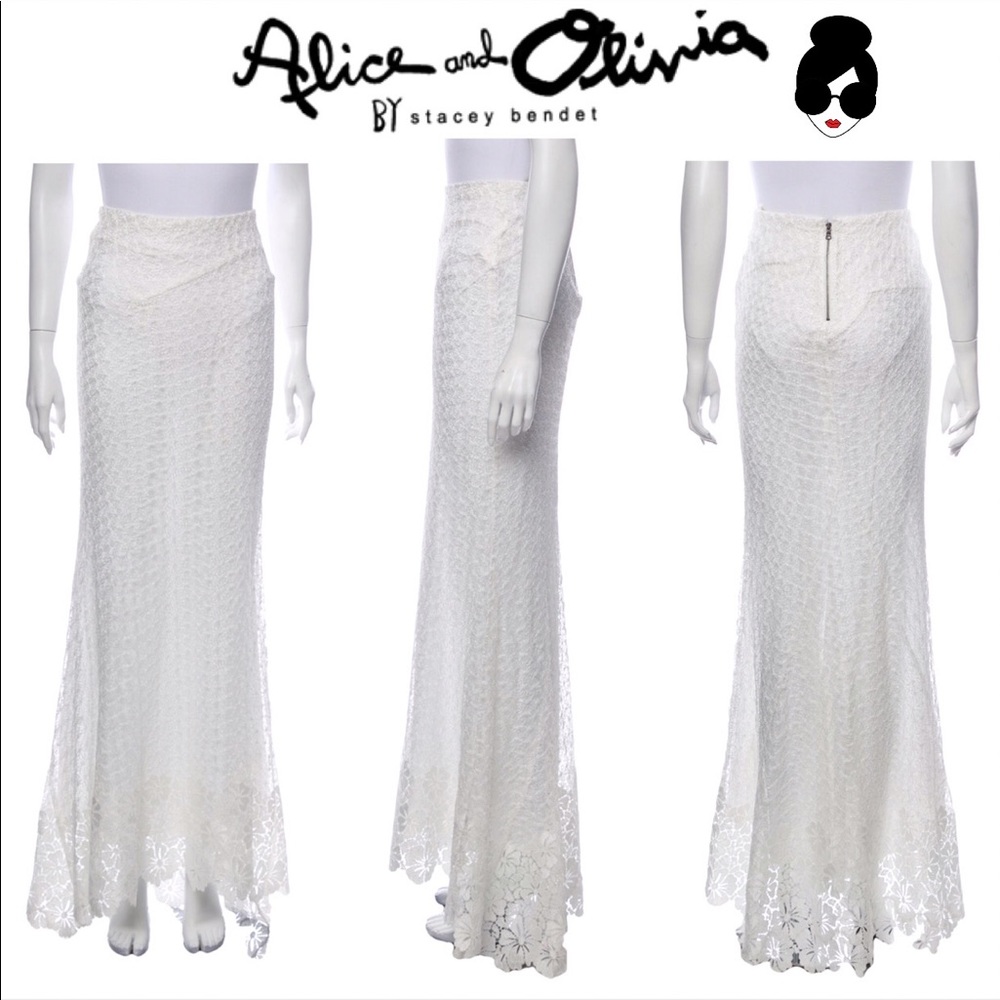 NWT! ALICE + OLIVIA Long Maxi Mermaid Skirt Sz 2 - Picture 2 of 7